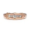 9ct Rose Gold Vintage Style Diamond Band