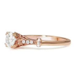 18ct Rose Gold Vintage Style Solitaire Ring