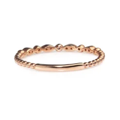 9ct Rose Gold Vintage Style Diamond Band