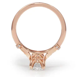 18ct Rose Gold Vintage Style Solitaire Ring