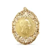22ct Spanish Sovereign from 1877 in 14ct Filigree Locket Case
