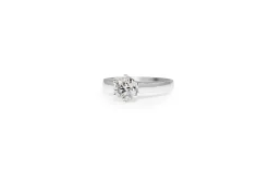 18ct White Gold 6 Claw Diamond Solitaire Ring