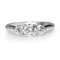 18ct White Gold 3 Stone Diamond Ring