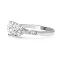 18ct White Gold 3 Stone Diamond Ring