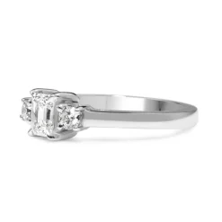14ct White Gold 3 Stone Diamond Ring