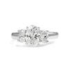 18ct White Gold 3 Stone Oval Diamond Ring