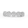 9ct White Gold 5 x Diamond Cluster Ring