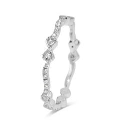 18ct White Gold All Round Diamond Bow Band
