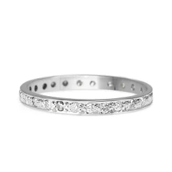 18ct White Gold All Round Diamond Band Ring