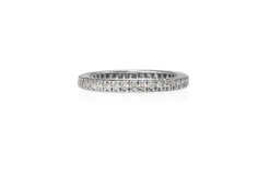 18ct White Gold All Round Diamond Band