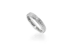 18ct White Gold All Round Diamond Band