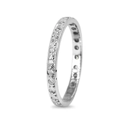 18ct White Gold All Round Diamond Band Ring