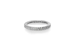 18ct White Gold All Round Diamond Band