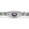 14ct White Gold Amethyst and Diamond Art Deco Bracelet