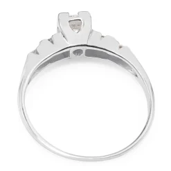 14ct White Gold and Palladium Diamond Ring