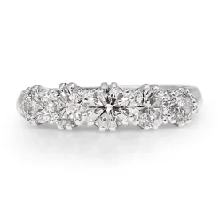 18ct White Gold Antique Style 5 Stone Diamond Ring