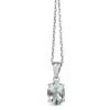 9ct White Gold Aquamarine Necklace