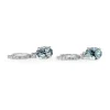 18ct White Gold Aquamarine and Diamond Drop Earrings