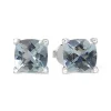 9ct White Gold Aquamarine and Diamond Claw Earrings