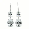 9ct White Gold Aquamarine Drop Earrings