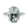 18ct White Gold Aquamarine and Diamond 3 Stone Ring