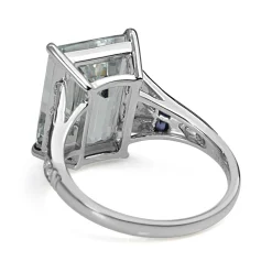 18ct White Gold Aquamarine, Sapphire and Diamond Ring