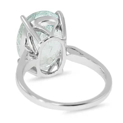 18ct White Gold Aquamarine Solitaire Ring
