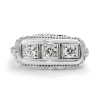 18ct White Gold Art Deco Filigree Diamond Ring