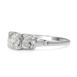 18ct White Gold Art Deco Old Cut Diamond Ring