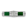 14ct White Gold Art Deco Quartz and Old Cut Diamond Brooch