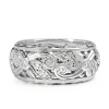18ct White Gold Art Deco Single Cut Diamond Band