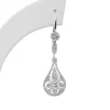 18ct White Gold Art Deco Style Diamond Drop Earrings