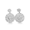 18ct White Gold Art Deco Style Diamond Drop Earrings