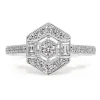 18ct White Gold Art Deco Style Diamond Ring