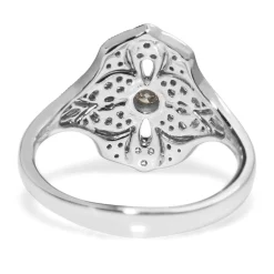 18ct White Gold Art Deco Style Ring