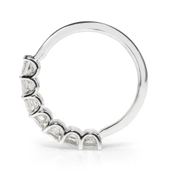 18ct White Gold Asscher Diamond Band