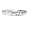 18ct White Gold Baguette and Princess Cut Diamond Band