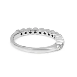 18ct White Gold Bezel Diamond Band Ring