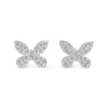 18ct White Gold Butterfly Diamond Earrings