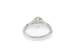 18ct White Gold Champagne Diamond Solitaire Ring