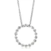 9ct White Gold Circle of Life Diamond Necklace