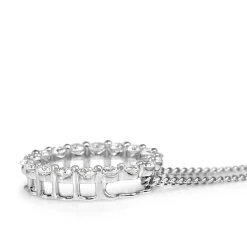 9ct White Gold Circle of Life Diamond Necklace