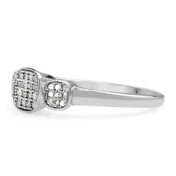 9ct White Gold Cluster Diamond Ring