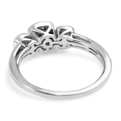 9ct White Gold Cluster Diamond Ring