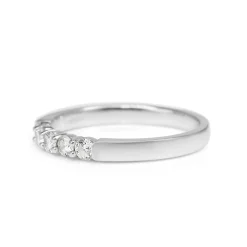 18ct White Gold .50ct 5 Stone Diamond Band Ring