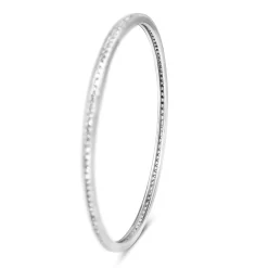 14ct White Gold 1.30ct All Round Diamond Bangle
