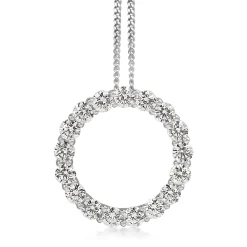 9ct White Gold 1.50ct Circle Of Life Necklace