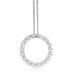 9ct White Gold 1.50ct Circle Of Life Necklace