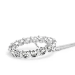 9ct White Gold 1.50ct Circle Of Life Necklace