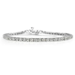 14ct White Gold 4ct Diamond Tennis Bracelet